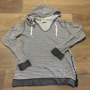 Bobbie brooks striped scoop neck hoodie